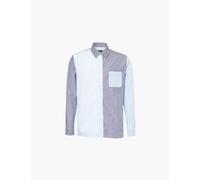 Apc Mens Blue Erwann Striped Cotton-poplin Shirt S