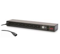 APC NetShelter Switched Rack PDU, 1U, 1PH, 2.3kW 230V 10A or 2.5kW 208V 12A, 8 C13 outlets, C14 cord