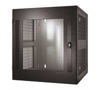APC NetShelter WX AR100 13U Wall Mountable Rack Cabinet for Networking, Airflow System - 482.60 mm Rack Width x 482.60 mm Rack Depth - Black