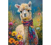 Apcufir Alpaca Diamond Painting Kits for Adults,Cute Animals Diamond Art Kits for Beginner Round Full Drills,Paint with Diamonds Gem Art Diamond Dots for Home Wall Decor 12X16 Inch