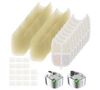 APD APETDOLA Wireless Cat Water Fountain Filter, 8 Pack Filters with 32 Pre-Filter Sponge for Cat Fountain Stainless Steel 135 fl oz, 6 Layer Replacement Filters for Pet Fountain Battery Operated