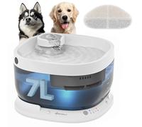APD APETDOLA Wireless Dog Water Fountain, Battery Operated Dog Water Dispenser with Motion Sensor, 7L/237 fl oz Cordless Pet Fountain Water Bowl for Small to Large Dogs, Cats, Multi-Pets, 3 Work Modes
