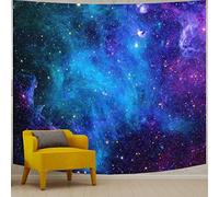 Apdidl Extra Large Galaxy Space Tapestry for Bedroom Aesthetic 118'' X 98'' Blue Starry Sky Stars Universe Tapestry Mysterious Nebula Wall Hanging Backdrop Decor for Bedroom Living Room