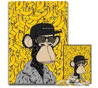 Ape Bored 1000Piece Jigsaw Puzzle Paper Jigsaw Puzzles for Adults for Birthdays Holidays Best for Christmas 1000 PCS(38x26cm)
