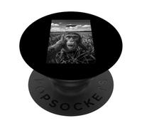 Ape Humor Chimpanzee Ufo Gorilla Chimp Invasion Space PopSockets Adhesive PopGrip