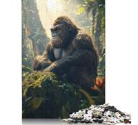 Ape in Jungle Jigsaw Puzzles Puzzle for Adults Kids. 1000 Pieces Impossible Challenge Toy Educational Games Home Decoration for Educational Games Gifts 1000pcs (40x28cm)