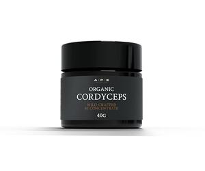 APE Nutrition Organic Cordyceps Mushroom Extract Powder - Certified Organic & Wild Crafted, Improves Energy & Muscle Function, UK Supplements, No Fillers, 40G (40-80 Servings)