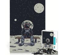 Ape on Mars What Is Next 1000 Piece Jigsaw Puzzle for Adults Creative Craft Bright Detail Home Game Evening Game (38x26cm)
