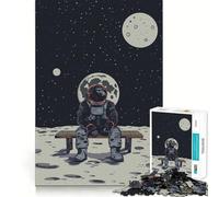 Ape on Mars What Is Next 1000 Piece Teenager Puzzles Stress Relief Play Bright Print Family Enjoyable Xmas Gift (50x75cm)