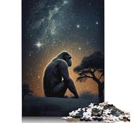 Ape Under The Stars Puzzle Jigsaw Creative Puzzles For Grown Ups 1000 Piece Jigsaw Puzzles For Adults And Teenagers Jigsaw Puzzle Educational Toys Gift 38x26cm/1000pcs