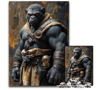 Ape Warrior Jigsaw Puzzles for Adults 1000 Piece Difficult Puzzles for Adults Family Game Night Fun DIY Decorative Artwork 1000 PCS(75x50cm)