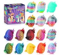 Apear1 16PCS 3D Printed Dragon Eggs, Cool 3D Printer Mini Dragon Egg Set Articulated Crystal Dragon Fidget Toy for Boy Kids Teens Easter Basket Stuffers (16 Pcs)