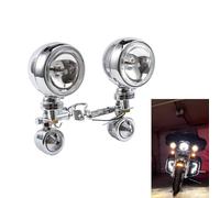 APEBAZY 1 Set Motorcycle Driving Fog Spot Light Round Motorbike Front Turn Signal Lamp Indicator Compatible with Shadow VT 750 1100 VTX 1 ect