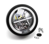 APEBAZY 6.38 inch Motorcycle Headlight Assembly LED Running Lights Round Motorbike Front Lamp for Cafe Racer Bobber Chopper