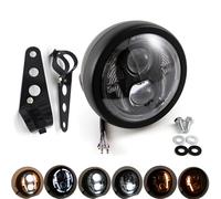 APEBAZY E9 E-Marked 6.5 Inch Led Motorcycle Headlight Round Motorcycle Front Light with black bracket for Dyna Street Bob Super Wide Glide Low Rider Night Rod Train Softail Deuce Custom Sportster
