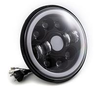 APEBAZY Motorcycle Headlights Motorcycle LED Headlight Angel Eye Motorcycle Headlight Round Waterproof Headlights (SYCD209-7)