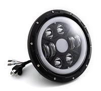 APEBAZY Motorcycle Headlights Motorcycle LED Headlight Angel Eye Motorcycle Headlight Round Waterproof Headlights (SYCD210-7)