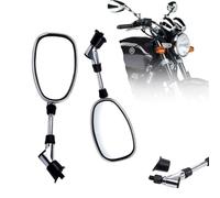 APEBAZY Motorcycle Mirrors chrome10mm motorbike wing mirrors chrom for ATV Scooter Cruiser