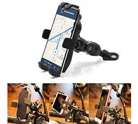 APEBAZY Motorcycle Mobile Phone Holder, Universal Motorcycle Rear View Mirror Mobile Phone Holder GPS Navigation Mount 360 Rotation Anti-Shake Quick Release for 5-6.9 Inch Mobile Phone