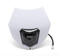 APEBAZY Universal LED Motorcycle Headlight with Fairing Mask E24 E-Marked for EXC250 SX250 SXF250 EXC450 SX350 SXF450 EXC525 640LC4 Dirt Bike ATV Scooter (white)