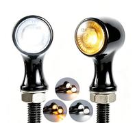 APEBAZY Universal LED Motorcycle Indicators E24 E-mark 12V metal Mini Motorbike Indicator Compatible with Scooter Quad Cruiser
