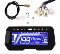 APEBAZY Universal Motorcycle Digital Speedometer and Rev Counter with LED Backlighting Digital Odometer Motorbike Instruments