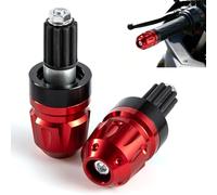 APEBAZY Universal Motorcycle Handlebar End Plug End 7/8" 22mm Motorcycle Handlebar Plug for Cafe Racer Bobber Chopper Scooter E-bike ATV UTV Street Bike Dirty Bike (Red)