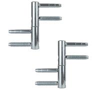 APECS 3-DIM Door Hinges Inner Door 2-Piece Adjustable Drill Tape Size Diameter 14 mm Door Hinge for Rebated Heavy Wooden Doors and Room Doors Made of Galvanised Steel Set of 2 Model 3D-909 (D14x80)