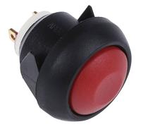 APEM IBR3SAD600 Pushbutton Switch, Red, Snap-In