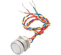 APEM PBARZAFB000G2A 22mm IP69K Vandal Resistant Piezo Switch SPST Off-On