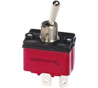 APEM Toggle Switch, DPDT, On-Off-On 250V, 6A