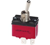 APEM 3637NF/2 Toggle Switch, SPDT, On-Off-On 250V, 6A