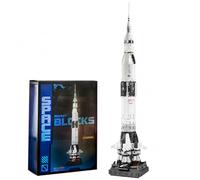 APENGBAOL Saturn V Space Rocket and Vehicles Building Blocks Set,613 Precision Space Shuttle Building Block Sets.Gifts for Adults