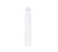 Apengshi Large Clear Quartz Natural Healing Crystal Tower 5.9"-6.3" 6 Faceted Single Point Chakra Crystal Wand Energy Meditation Stone Home Decor Collection Gift