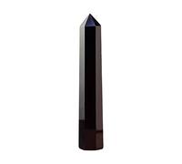 Apengshi Large Obsidian Natural Healing Crystal Tower 5.9"-6.3" 6 Faceted Single Purification Guard Charger Crystal Wand Stone Meditation Home Decor Collection Gift