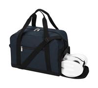 Apenze Small Gym Bag 14 inch lightweight Carry On Mini Duffel Bag for Travel Sport, Navy Blue, 14inch with Shoe Compartment, Small Gym Bag