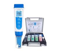 Apera Instruments PC60 Premium pH/EC/TDS/Salinity Multi-Parameter Pocket Tester, Replaceable Probe, Waterproof, ±0.01 pH/1% Accuracy, -2.00-16.00 pH; 0-20.00 mS/cm Range, ±0.5°C Temperature Sensor