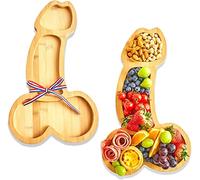 Aperitif Board Platters, Wood Boards Cheese Aperitif Tray Charcuterie Boar ds, Table Tray Cheese Servers Tra y Food Platter, Funny Chees e Platte r for Barbecue Party Unique Gift (Right, L)