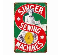 Aperiy 20X30 cm Singer Sewing Machines 3 Vintage Look Metal Sign
