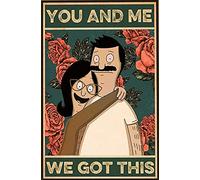 Aperiy Bob's Burgers Family Tin Signs Unique Metal Bar Wall Plaque Decor Vintage Kitchen Tin Sign 12"x8" Inch