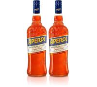 Aperol Aperitivo 1L - 11% ABV - The unmistakable orange-coloured, bittersweet Italian Spritz (Pack of 2)