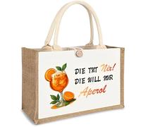 Aperol Premium Jute Gift Bag XXL Size XXL Gift Set with Accessories Aperol Spritz for Women, Colleague and Girlfriend, Ideal for Garden Parties and Car Walks.