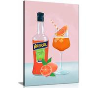 Aperol Spritz 2 Framed Canvas Print, Pictures for Home Walls, Bedroom, Living Room & Bathroom Decor 61x41cm (24x16in)