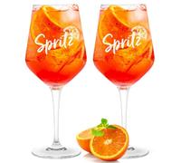 Aperol Spritz Glasses Set of 2, Made in Germany, Unique Aperol Glasses for the Perfect Moment of Enjoyment, Premium Spray Glasses Set, 430 ml Crystal Glass, Ideal as an Aperol Gift Set