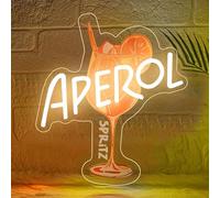 Aperol Spritz Neon Signs for Wall Decor Orange Cocktail LED Light Up Sign for Home Bar, Kitchen, Man Cave, Bedroom, Pub, Party, Lounge Decor (Warm White)