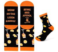 Aperol Spritz Socks, Aperol Gift, Breathable Sports Socks, Tennis Socks, Cotton Socks, Summer Party Gift for Aperol Fans, Men and Women