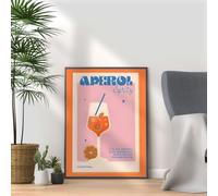 AperolSpritz - Vintage Cocktail Print, Home Bar Art Display - Retro Bar Decor for Home, Kitchen, Lounge - Ideal Poster for Cocktail Lovers, A4 A3 Home Decoration Wall Art Deco (A4 Print Only)
