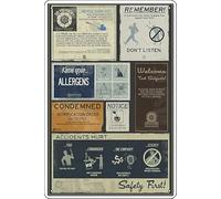 Aperture Science Innovators Poster 1950s Metal Print 8 x 12 Inch Funny Metal Tin Sign Game Room Man Cave Wall Decor