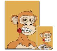 Apes 1000 Piece Jigsaw Puzzles for Adults Jigsaw Puzzles for Adults for Travel Lovers & Couples Challenging Toy 1000 PCS(38x26cm)