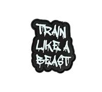APES LAB. Train Like a Beast 3D Rubberized Patch Black with White Wording Custom Equipment Accessory